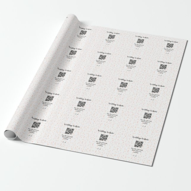 Papel De Presente site de casamento digitalize código QR para detalh (Desenrolado)
