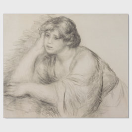Papel De Presente Sitting Girl (por Pierre-Auguste Renoir)