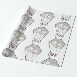 Papel De Presente Skeleton Brides