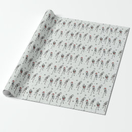 Papel De Presente Skeleton Christmas