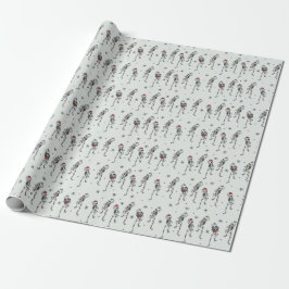 Papel De Presente Skeleton Christmas