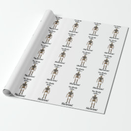 Papel De Presente Skeleton No-Body Funny