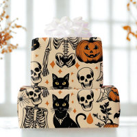 Skeletons do Dia das Bruxas, Gatos Pretos e Abóbor