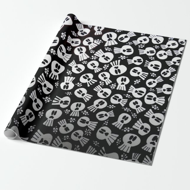 Papel De Presente Skulls -wrapping paper (Desenrolado)