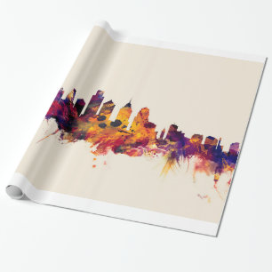 Papel De Presente Skyline de Philadelphfia Pensilvânia