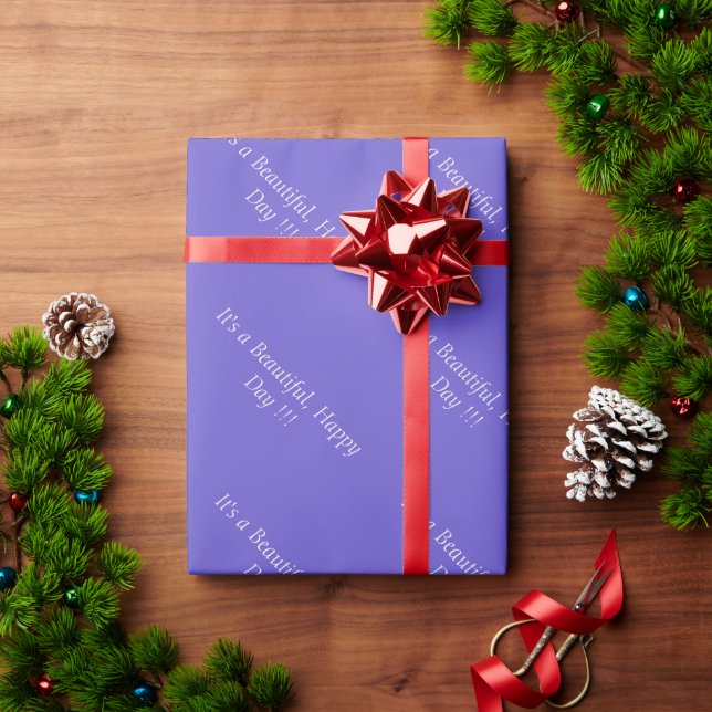 Papel De Presente Slate Blue 6A5ACD - Mensagem ou Vazio personalizad (Presente de Natal)