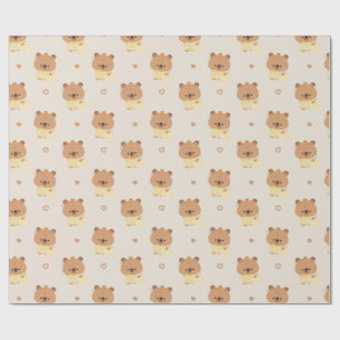 Papel De Presente Sleepy Capybara