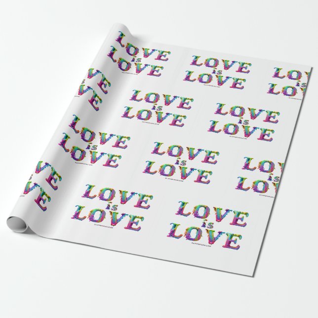 Papel De Presente SlipperyJoe amor é amor gotejando derretendo dinâm (Desenrolado)