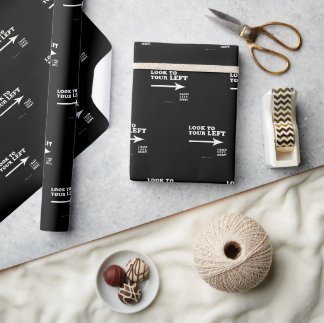 Papel De Presente SlipperyJoe's look to your left thick geometric ce