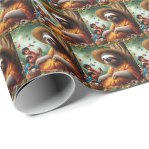 Papel De Presente Sloth Grandma