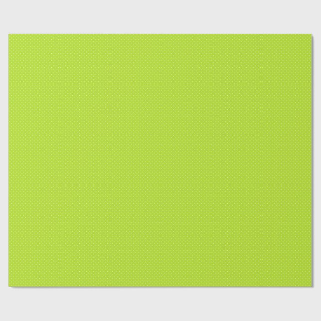 Papel De Presente Small White Polkadots On Lime Green Wrapping Paper (Aberto)