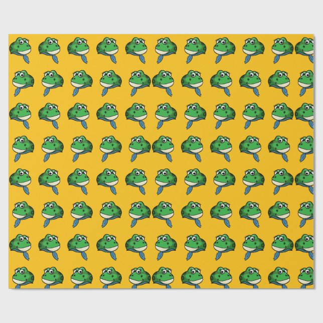 Papel De Presente Smiling Frog (Aberto)
