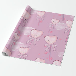 Papel De Presente Smiling Heart Lollipop