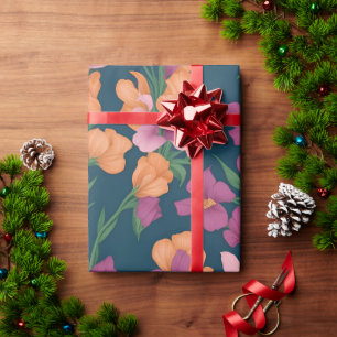 Papel De Presente Snapdragons Rainbow Padrão Personalizado Colorido