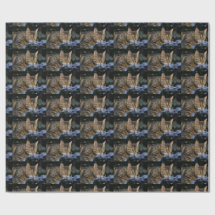 Papel De Presente Sneaking Bengal Cat