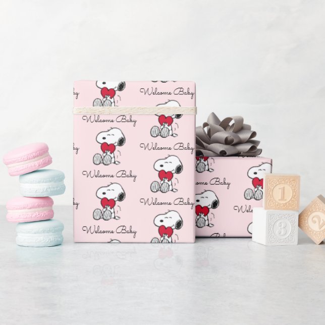 Papel De Presente Snoopy | Little Sweetheart Baby Shower Wrapping Pa (Chá de bebê)