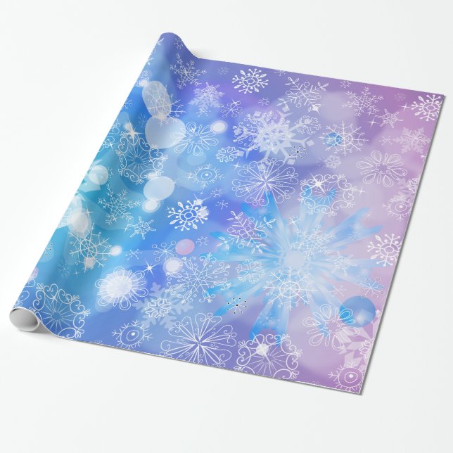 Papel De Presente Snowflake Fantasy (Desenrolado)