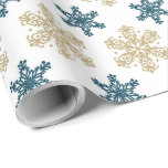 Papel De Presente Snowflake Pattern Christmas<br><div class="desc">Floco de neve design de Natal padrão. Você é bem-vindo a visitar minha loja para produtos mais bonitos.</div>