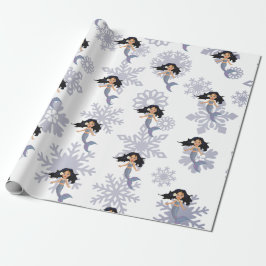 Papel De Presente Snowflake Silver Natal