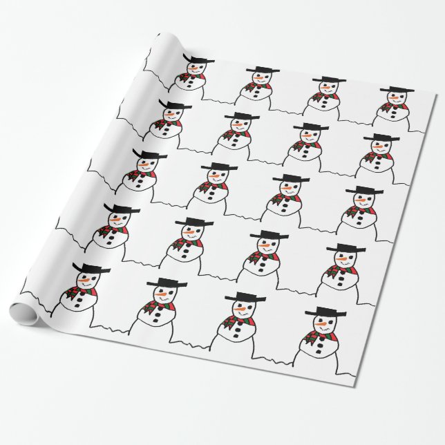 Papel De Presente Snowman (Desenrolado)