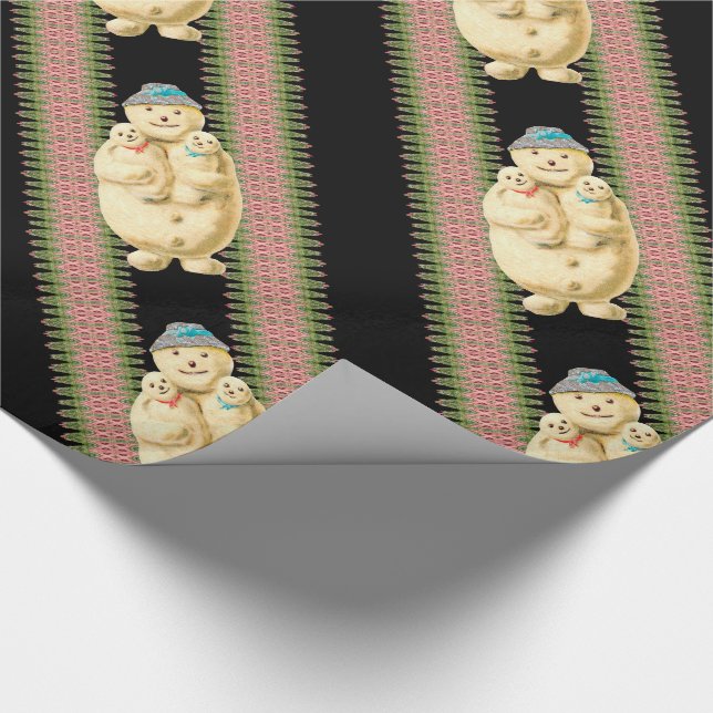 Papel De Presente Snowman Babies Natal Vitoriano (Ponta)