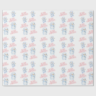 Papel De Presente Snowman Christmas Wrapping Paper