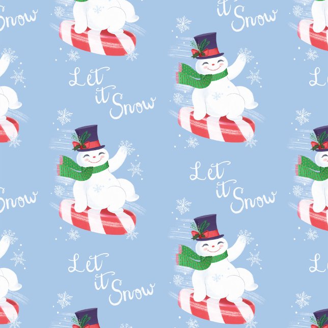 Papel De Presente Snowman e Peppermint Blue (Criador carregado)