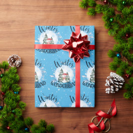 Papel De Presente Snowman no Globo de Neve