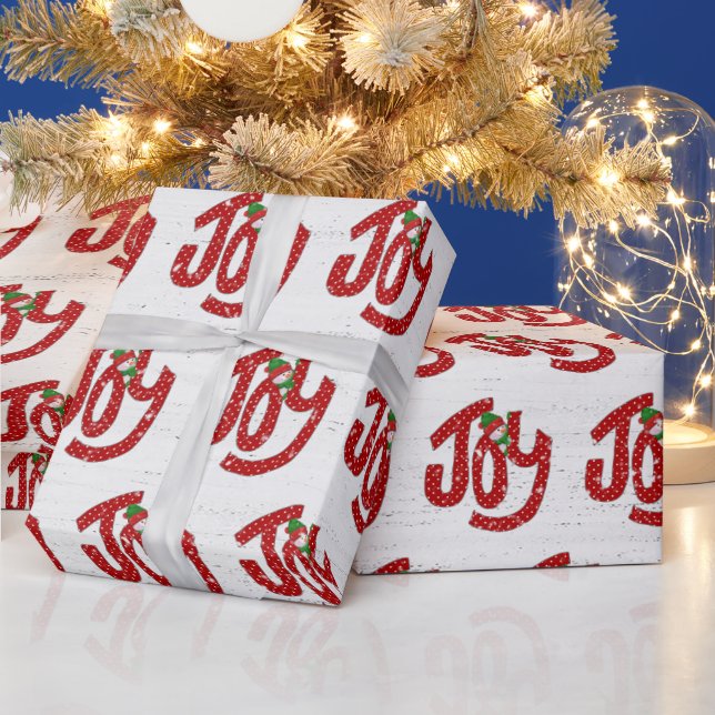 Papel De Presente Snowman Sobre Alegria Bolinhas (Feriados)