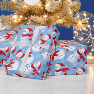 Papel De Presente Snowmen de Natal