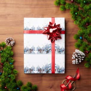 Papel De Presente Snowmen Reindeer Bonitas Árvores de Natal