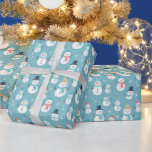 Papel De Presente Snowmen Snowflakes Blue Modern Christmas<br><div class="desc">Traga um pouco de magia de férias para seus presentes com este delicioso papel azul de embrulho de Natal. O fundo azul macio estabelece um tom de vento gelado que complementa perfeitamente o padrão lúdico de homens de neve enfeitiçado em chapéus e lenços encantadores. Cada boneco de neve adiciona uma...</div>