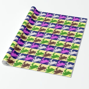 Papel De Presente Snowmobiler Pop Art