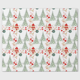 Papel De Presente Snowy Christmas Wrap