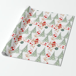 Papel De Presente Snowy Christmas Wrap