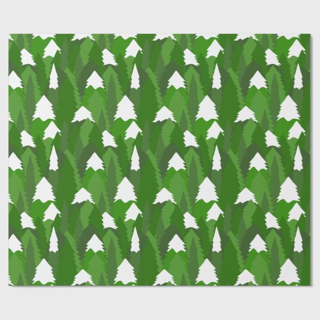 Papel De Presente Snowy Pine Forest (Aberto)