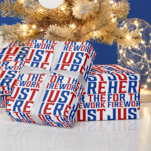 Papel De Presente Só Aqui Para Os Fogos De Artifício Engraçados Para