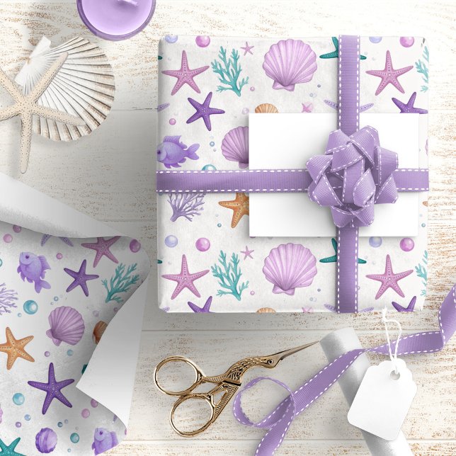 Papel De Presente Sob o padrão Sea Marine Life ID1143 (Criador carregado)