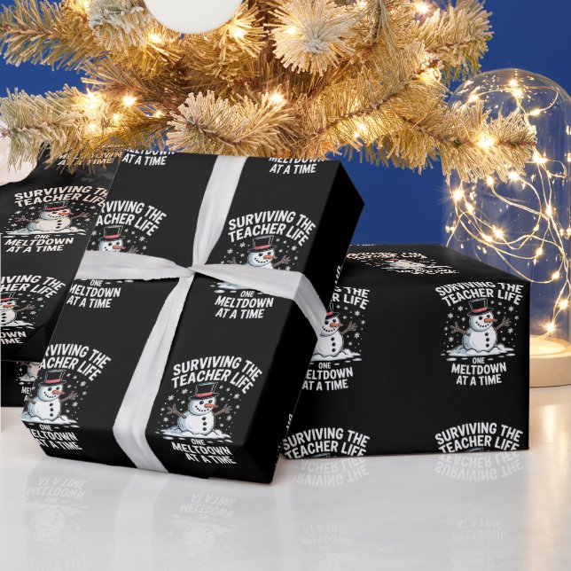 Papel De Presente Sobrevivendo ao Natal Vida de Professor Colapso Na (Feriados)