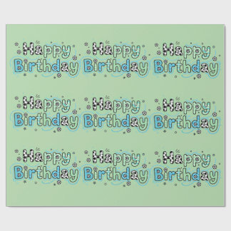 Papel De Presente  Soccer Birthday Wrapping Paper Boy