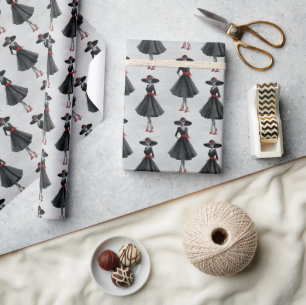 Papel De Presente Sociedade do Vestido Preto Little Charcoal Fashion