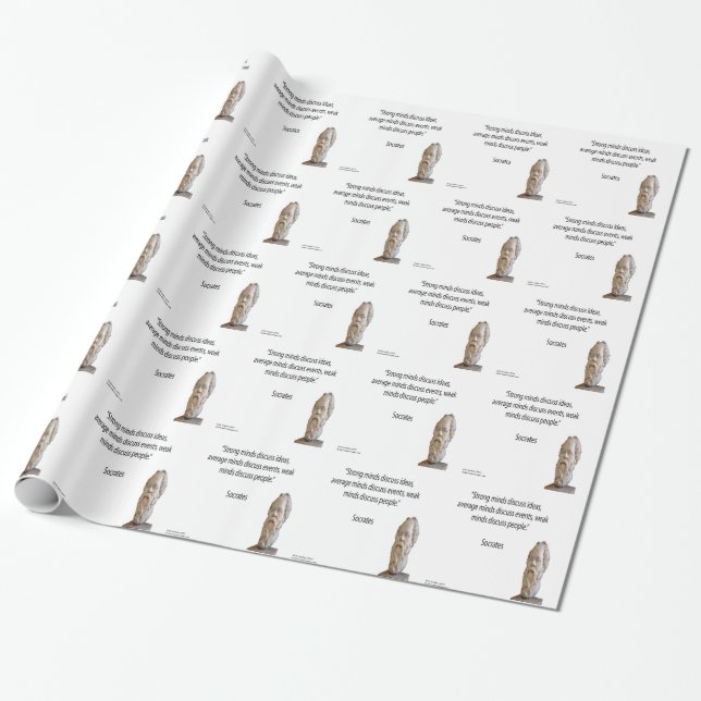 Papel De Presente Sócrates & Citações de "Grandes" Mentes (Desenrolado)