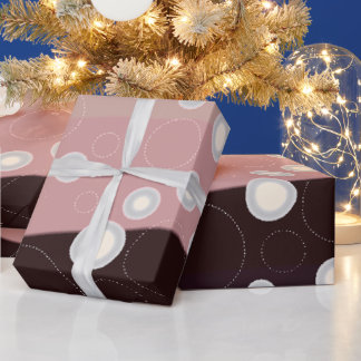 Papel De Presente Soft Abstract Waves & Bubbles – Modern Minimalist 