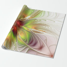 Papel De Presente Soft and tenderness fractal fantasy flower