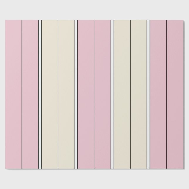 Papel De Presente Soft Color Vertical Stripe Pattern Design (Aberto)