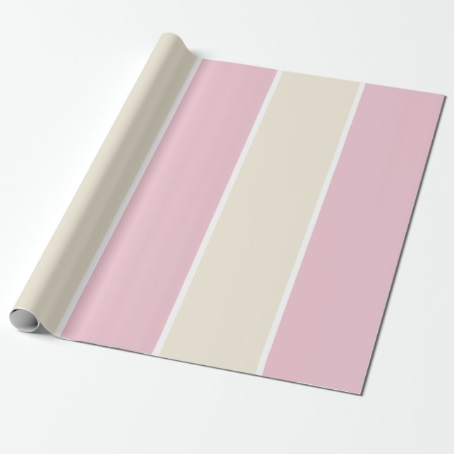 Papel De Presente Soft Color Vertical Stripe Pattern Design (Desenrolado)