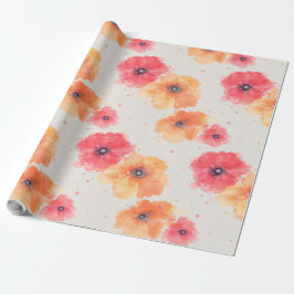 Papel De Presente Soft Floral Blooms Wrapping Paper Roll
