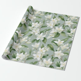 Papel De Presente Soft Jasmine Floral Elegance