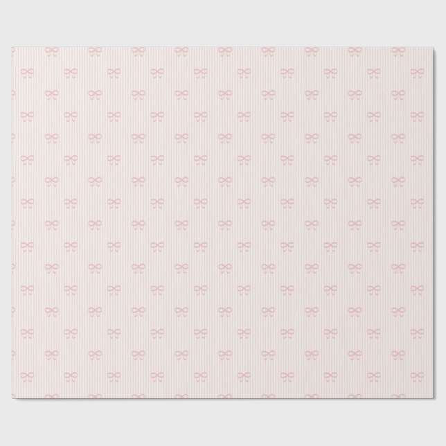 Papel De Presente Soft Pink Balletcore Ribbon Bows (Aberto)