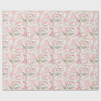 Papel De Presente Soft Romantic Watercolor Pink Blossom Botanical
